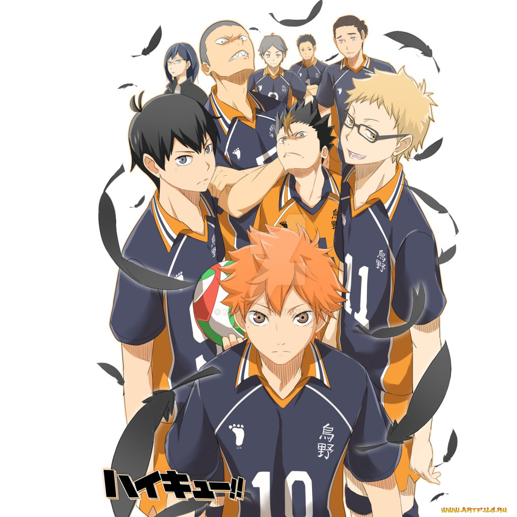 Обои Аниме Haikyuu, обои для рабочего стола, фотографии аниме, haikyuu,  команда, парни, карасуно Обои для рабочего стола, скачать обои картинки  заставки на рабочий стол.